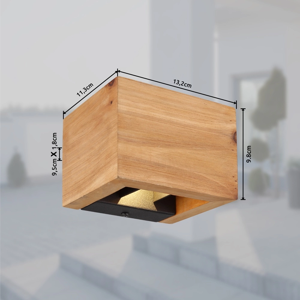 Wooden wall lamp Alina up & down Globo 9007371442591