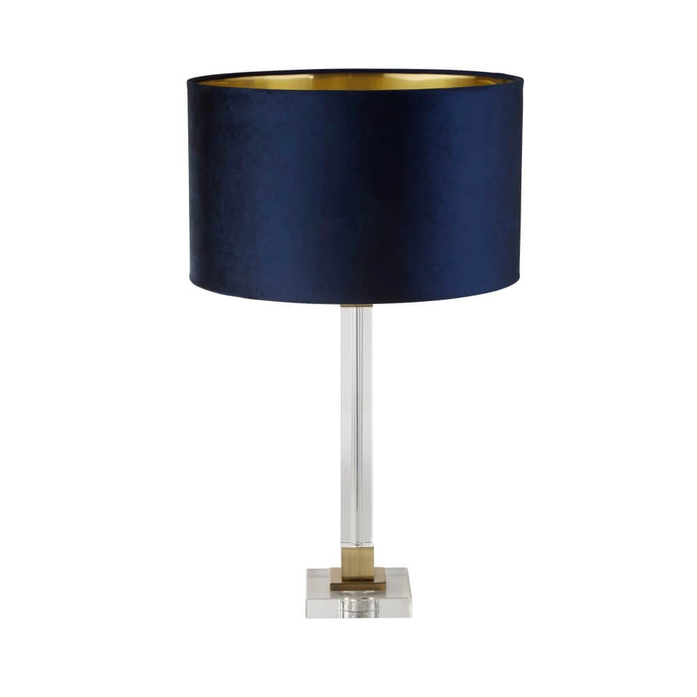 Design table lamp Scarborough Gold with dark blue