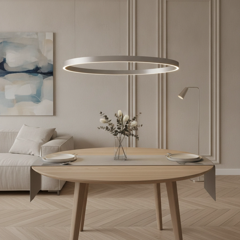 Design pendant lamp Elowen silver grey Ø 98cm