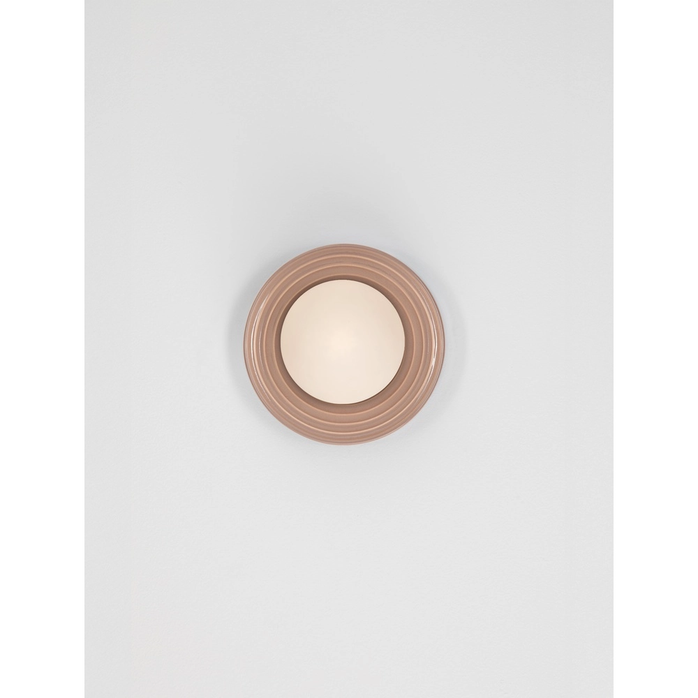 Wall lamp Orbique mocha brown Ø 16cm Lyora 5212017483911