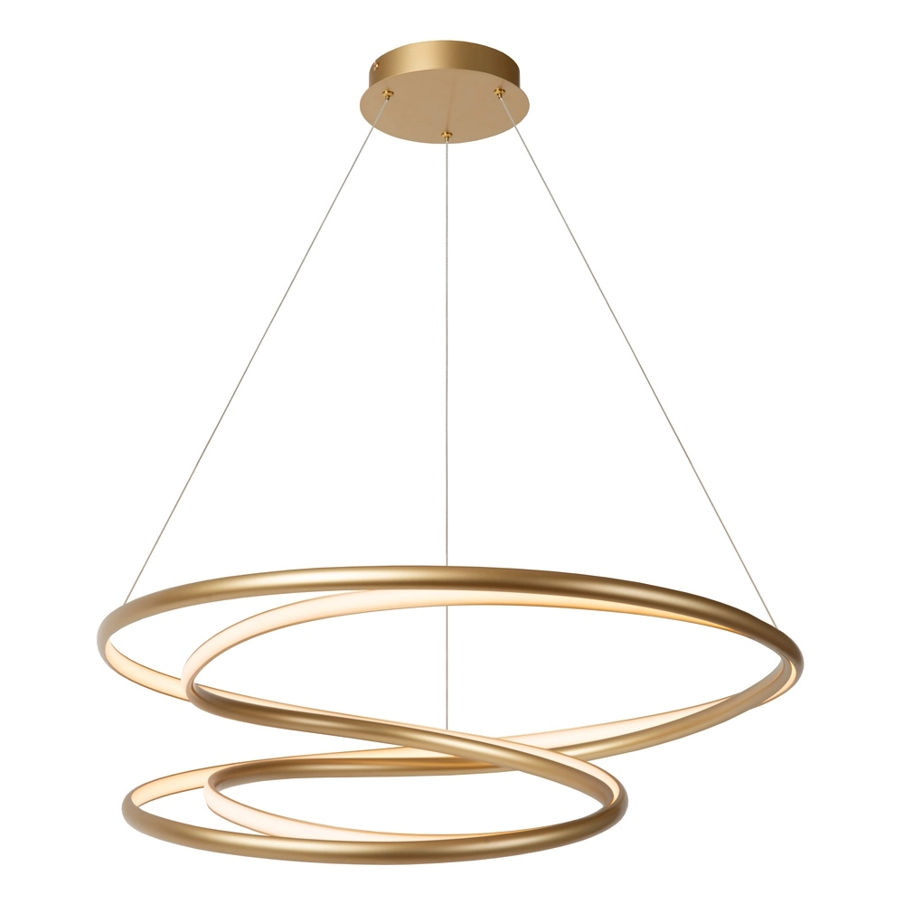 Design pendant lamp Sardana Ø 80cm curl gold