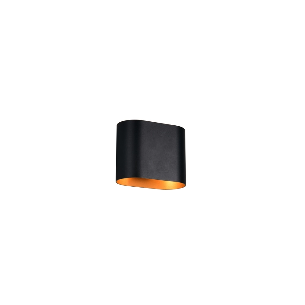 Surface-mounted spot Alani black with gold