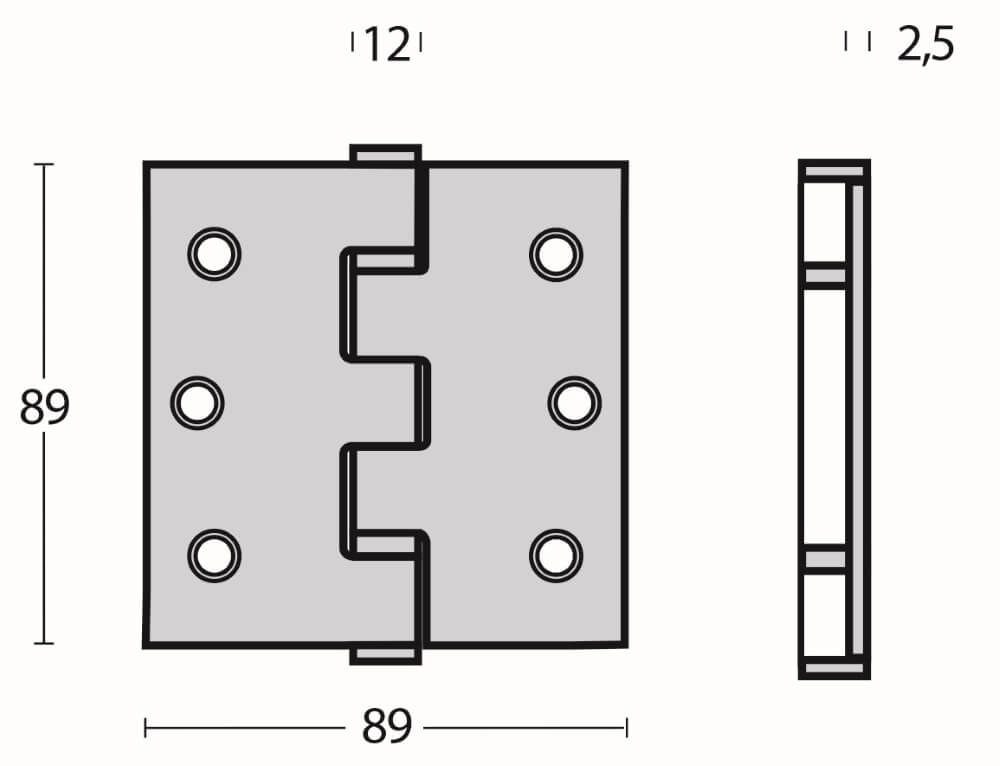 Ball bearing hinge Rotura straight stainless steel up to 70kg Intersteel 8714186039946