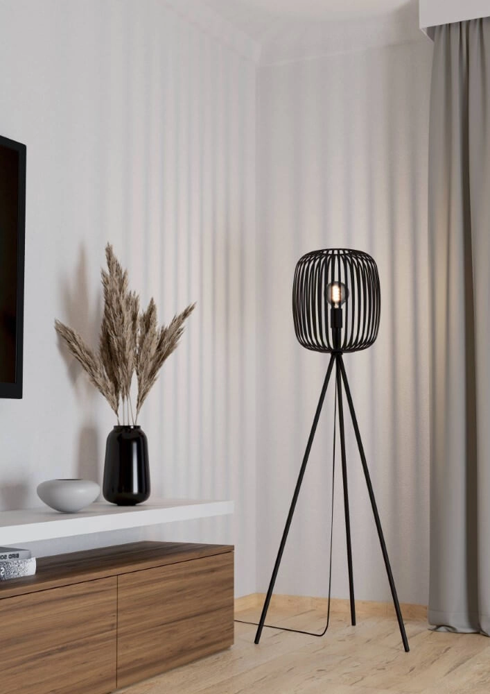 Black floor lamp Romazzina Ø 32.5cm Eglo 9008606244508