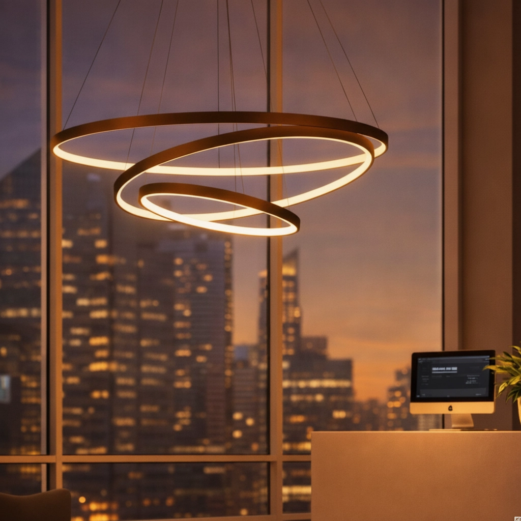 Design pendant lamp Ferrol Coffee Brown Triple
