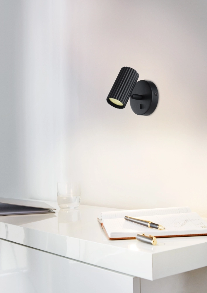 Surface-mounted spot Portillo Single Black Eglo 9008606360529