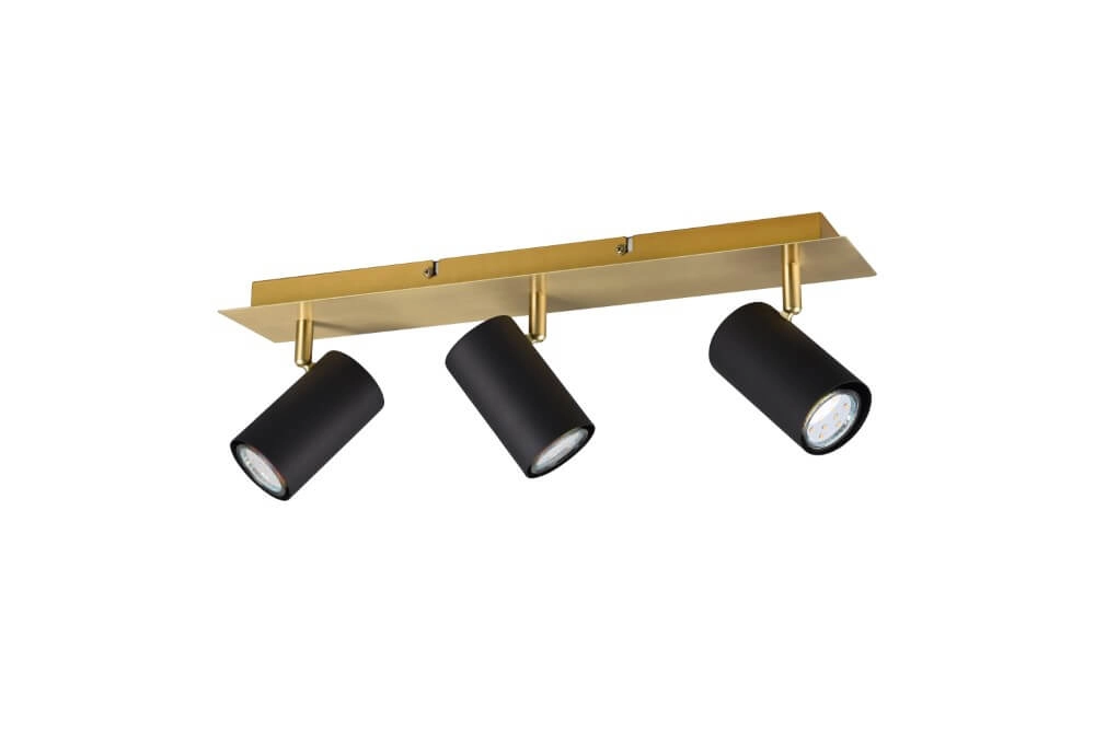 Surface-mounted spotlight Marley black with gold Trio 4017807523935