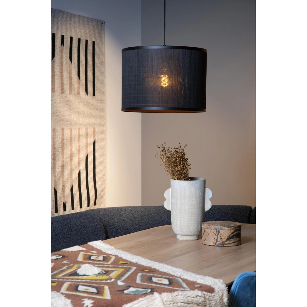 Pendant lamp Tagalog Ø 40cm black Lucide 5411212211620