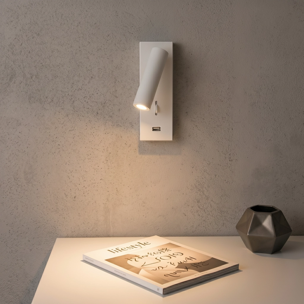 Bedside lamp Fuse White with USB
