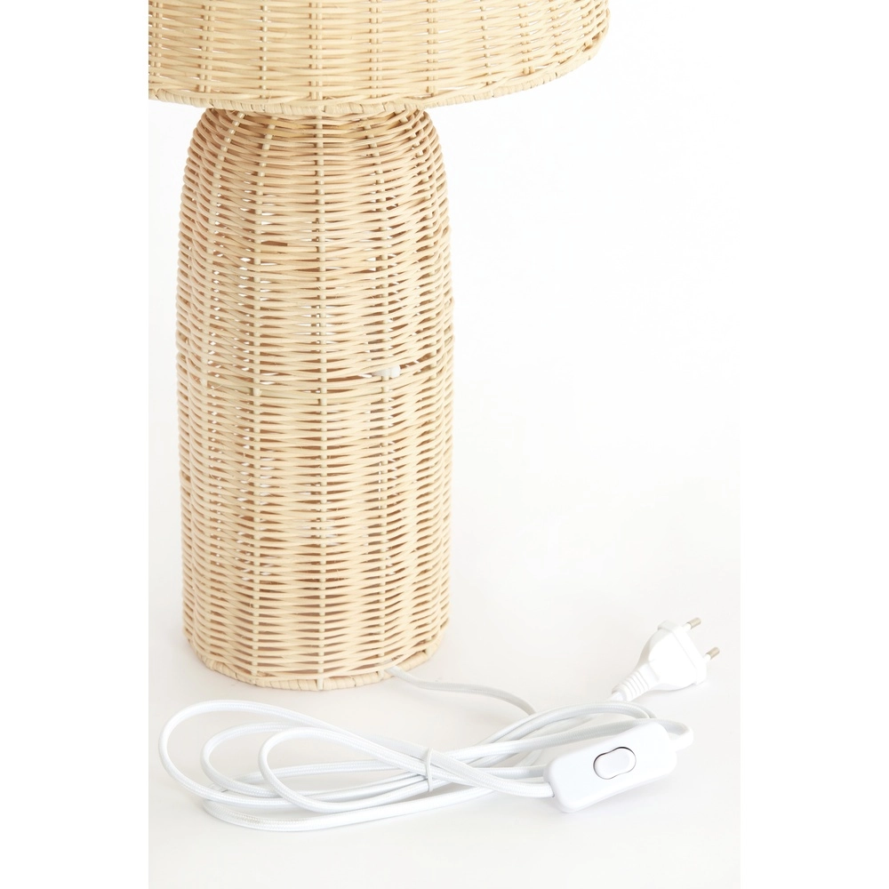 Rattan table lamp Mandor Ø 28.5cm - dark rattan Light & Living 8717807820541