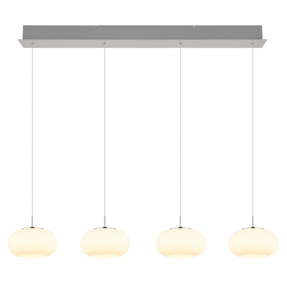 Design pendant lamp Quintara 4-light nickel Globo 9007371462322