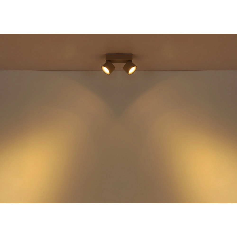 2-light ceiling spotlight Rae sand brown Globo 9007371578863