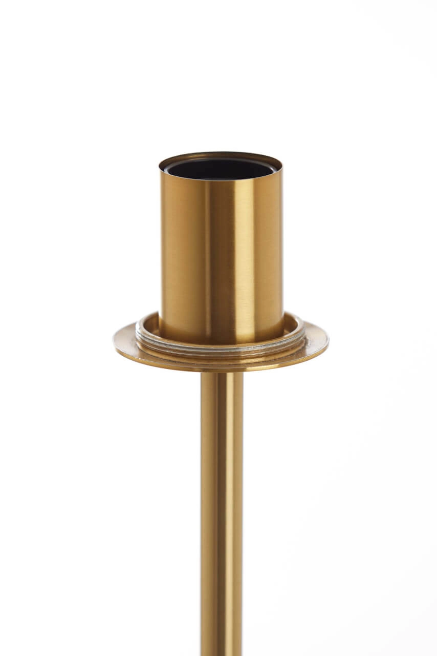 Golden floor lamp Medina with smoke glass Light & Living 8717807696979