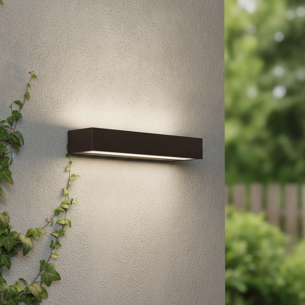 Sleek wall lamp Lane rust brown 36cm - 28W
