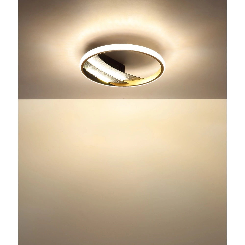 Unique ceiling lamp Constance black with gold Ø 29,5cm Globo 9007371569847