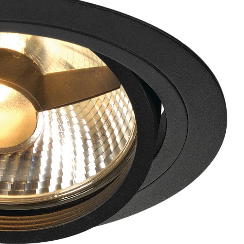 Recessed spotlight New Tria ES111 Round black with leaf springs SLV 4024163150293