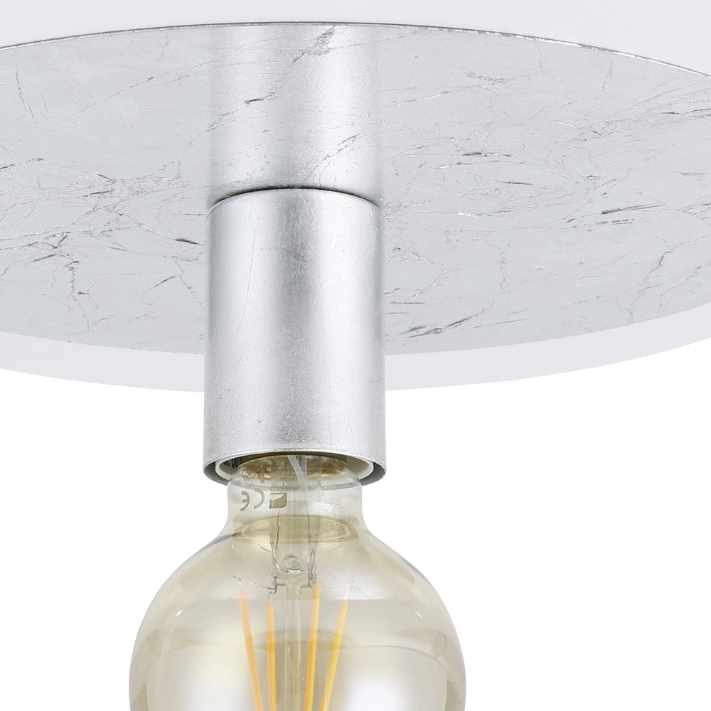 Unique ceiling lamp Passano white and silver single Eglo 9002759974947