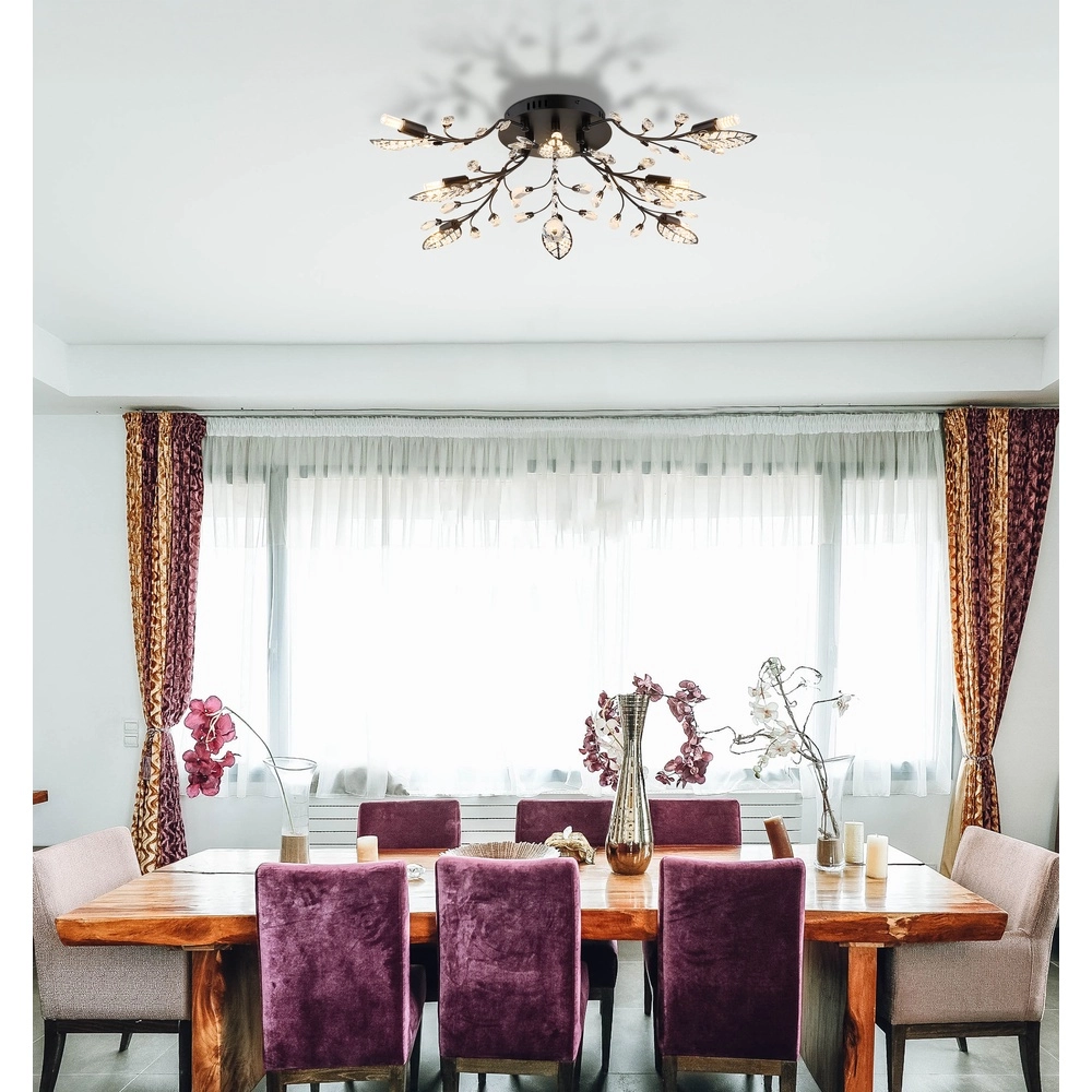 Classic ceiling lamp Janis Black Globo 9007371572151