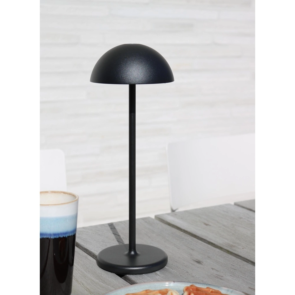 Rechargeable table lamp Joy IP54 black Lucide 5411212151940