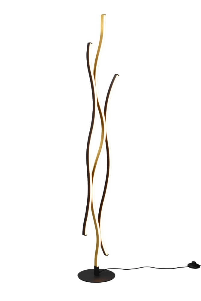 Floor lamp Blaze black with gold Trio 4017807540390