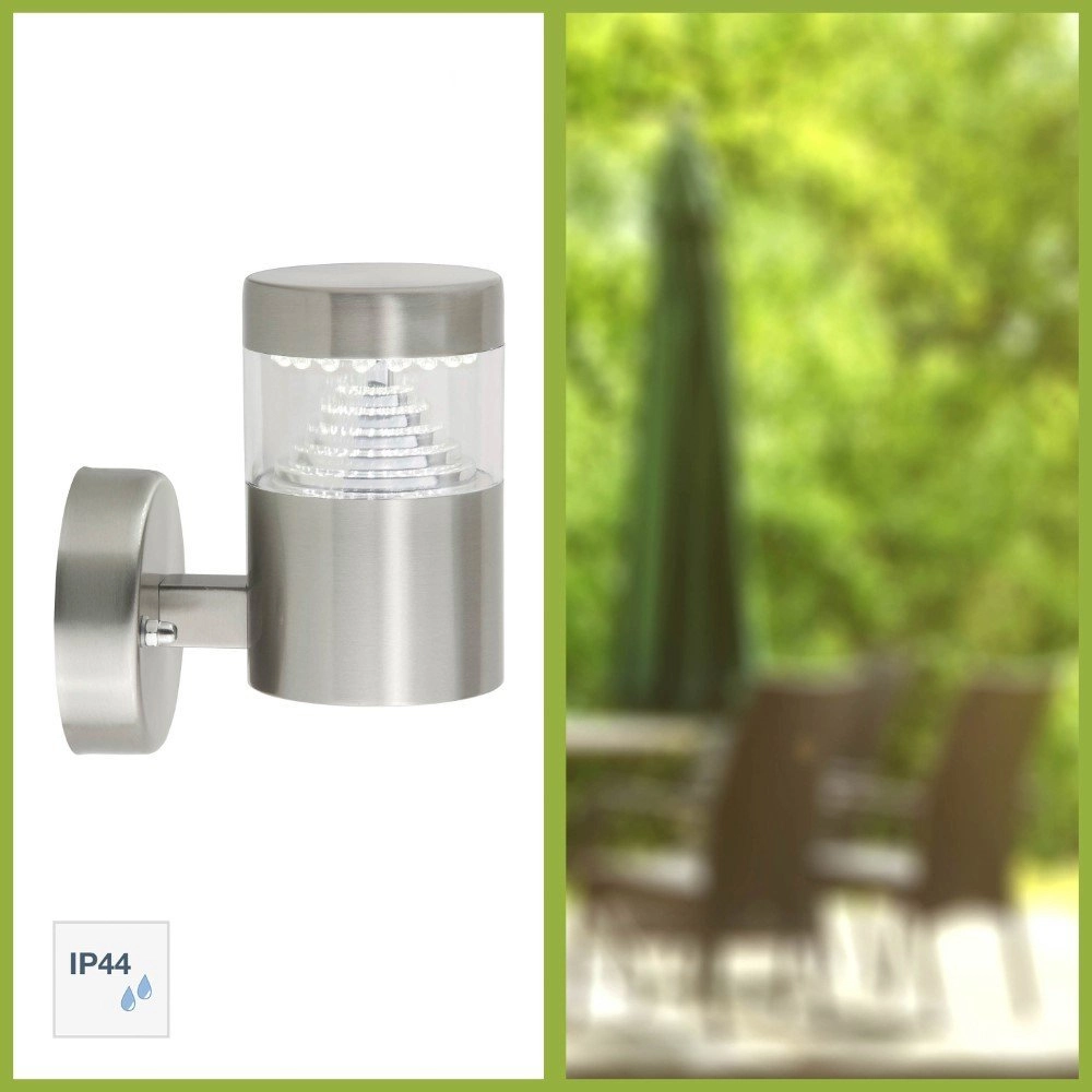 Wall lamp Avon Straight 15cm stainless steel Brilliant 4004353128554