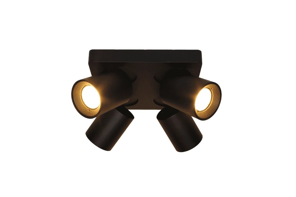 Black surface-mounted spotlights Megano