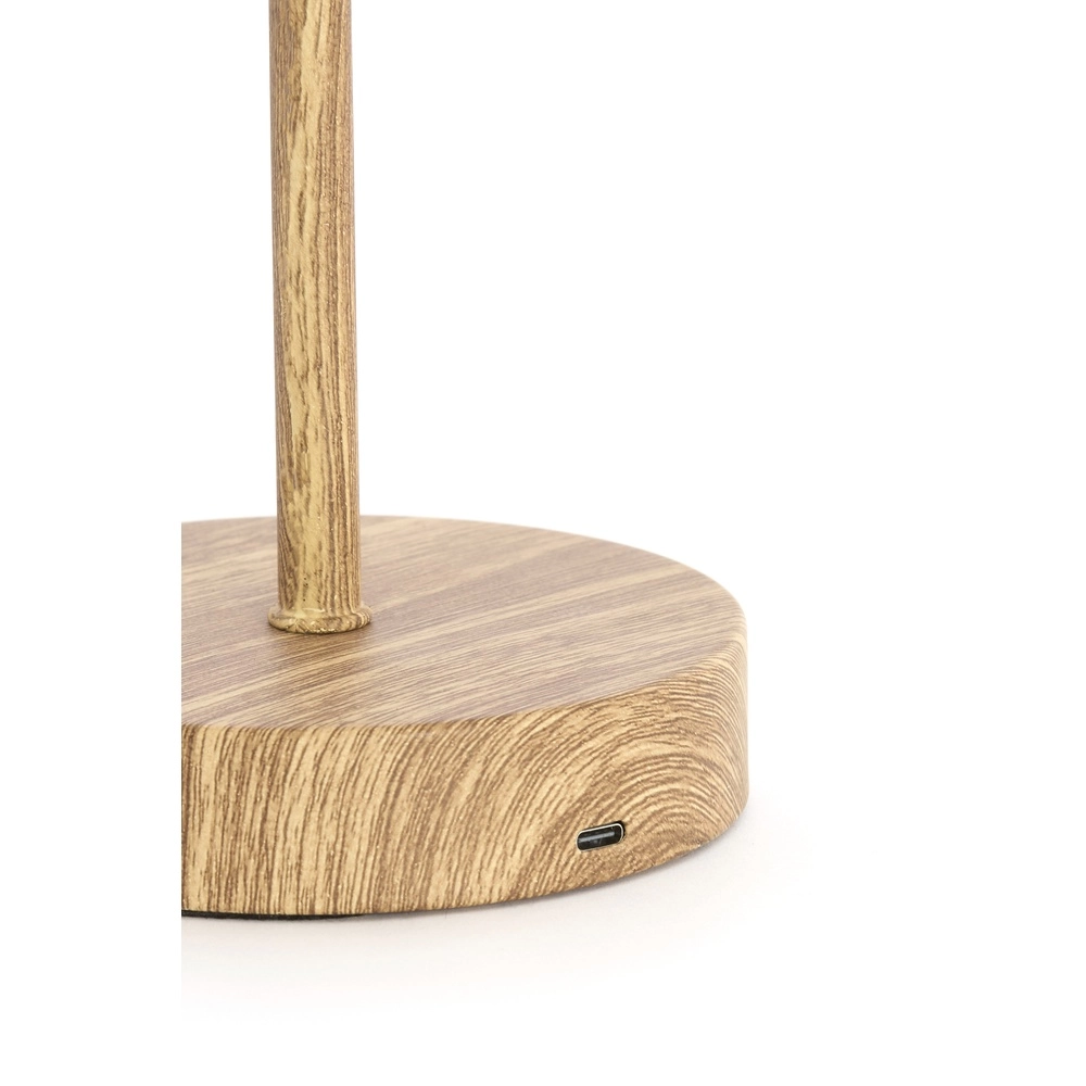 Rechargeable table lamp Diny Wood look with white Light & Living 8717807816360