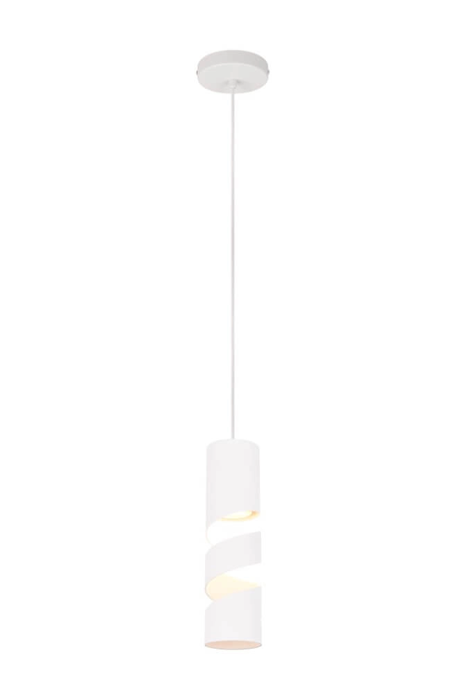 Tube pendant lamp Stream Ø 8cm - white