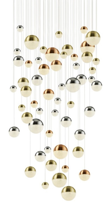 Large pendant lamp Planets 140cm - 55-lights Searchlight 5053423159799
