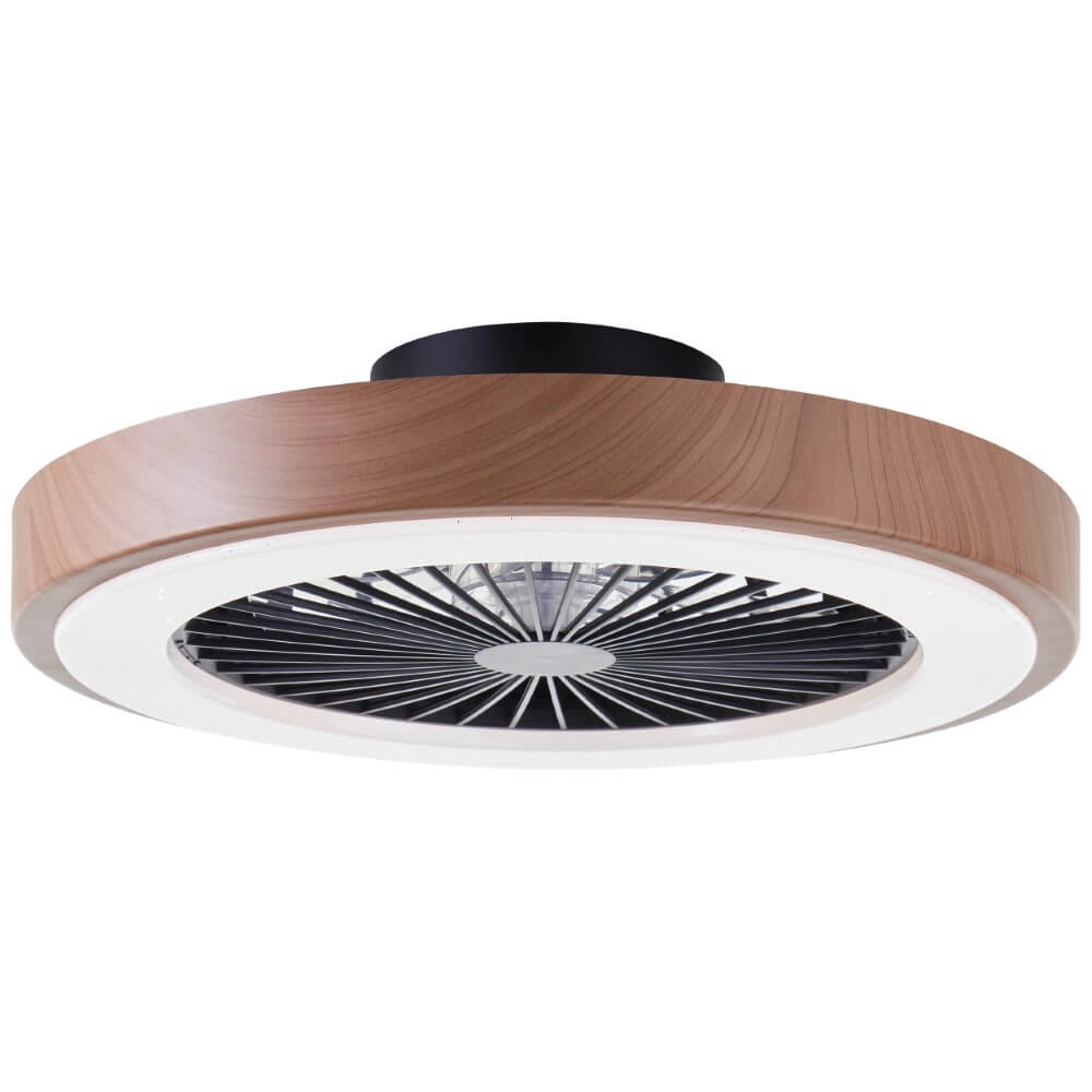 Black fan Slimline with wooden edge Brilliant 4004353435867