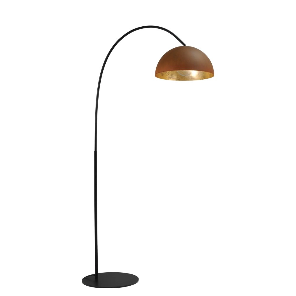 Floor lamp Industria 186 rust brown with gold