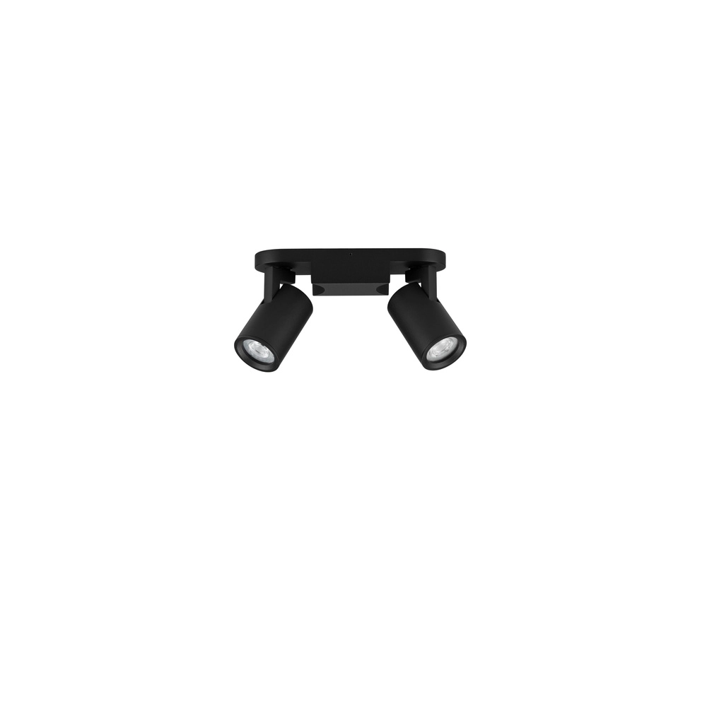 Ceiling spotlight Esto 2-light black Lyora 5212017453433