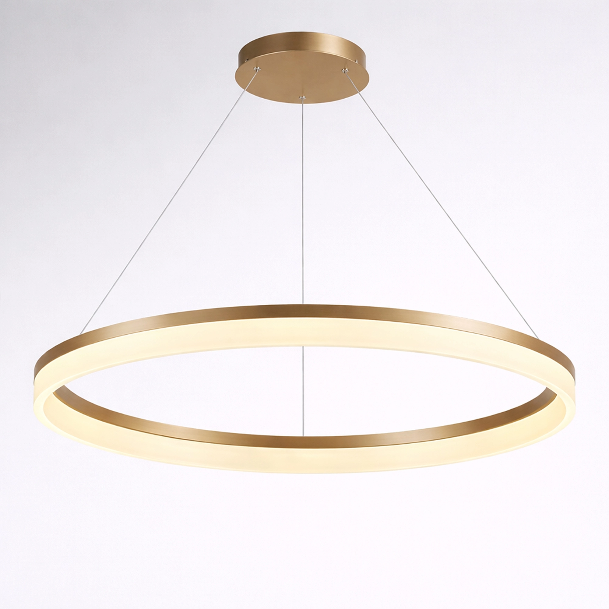 Sleek pendant lamp Ara Ø 100cm gold