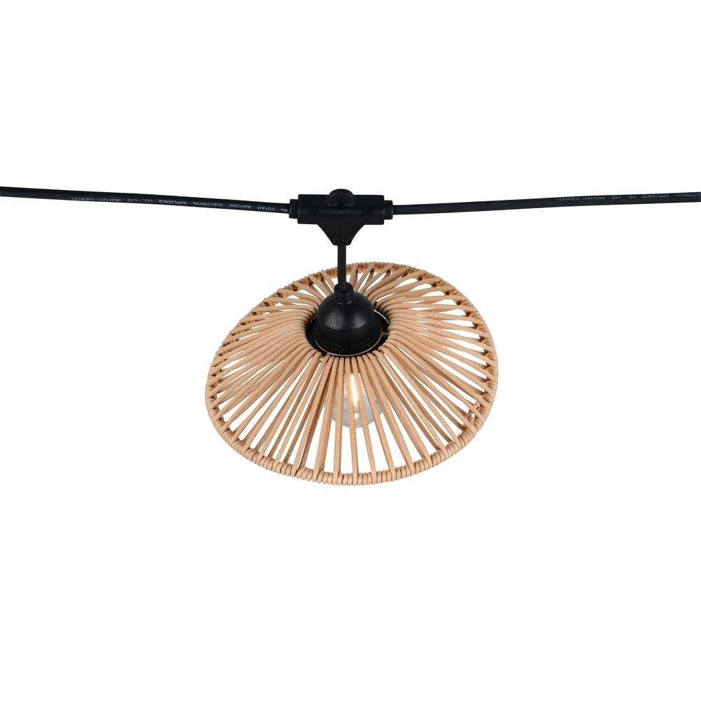 String lights Chain black with brown 600cm Trio 4017807697612