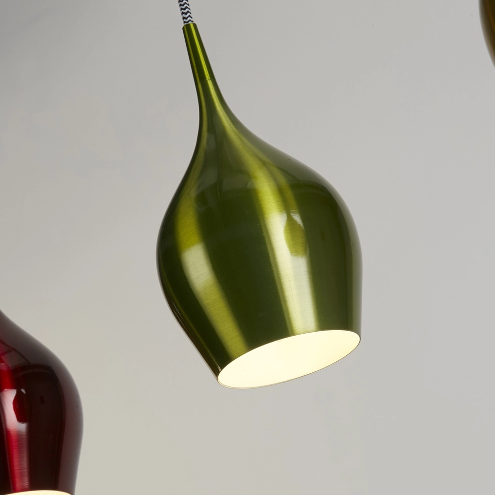 3-light pendant lamp Vibrant colored Searchlight 5053423295855