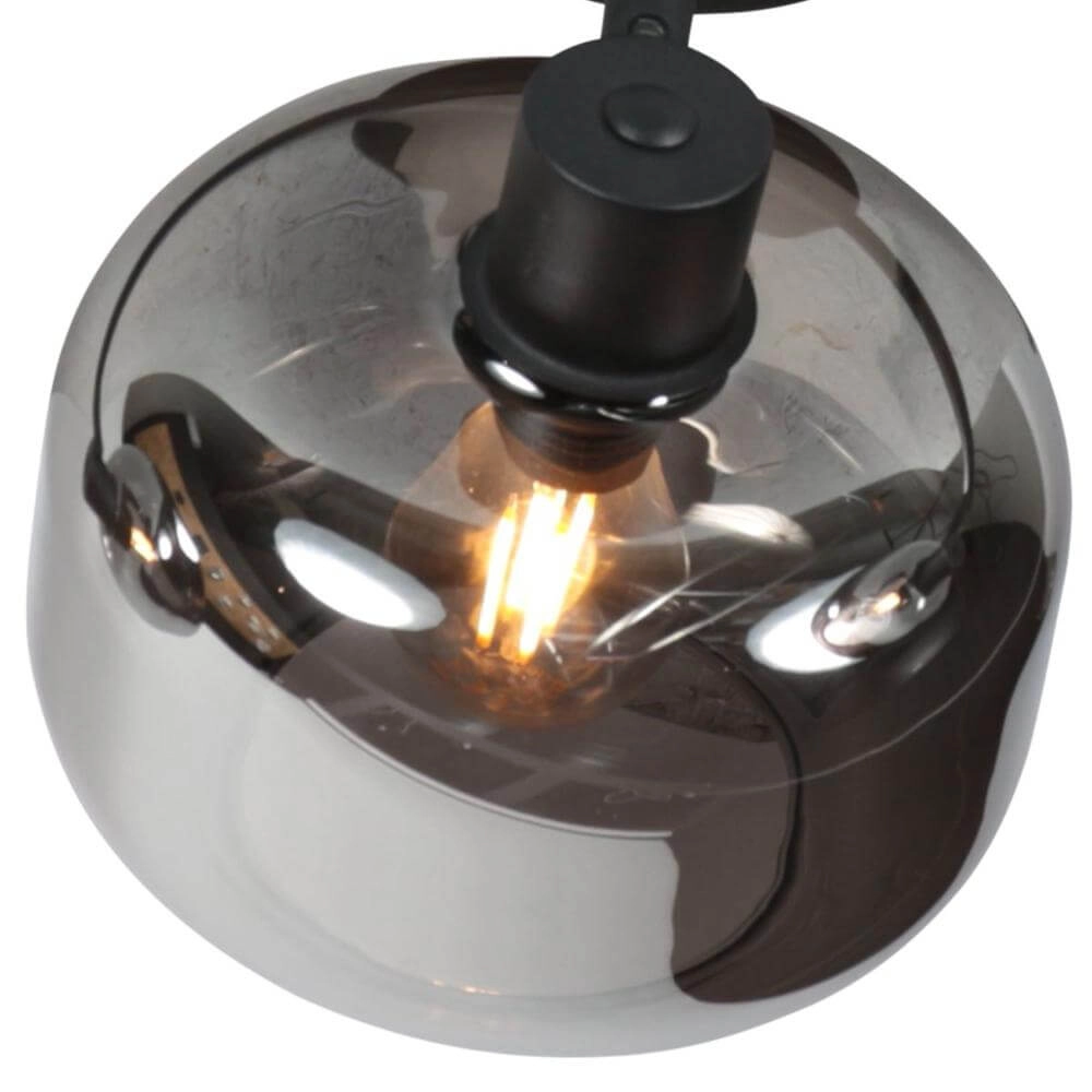 Black ceiling lamp Tenebris double Steinhauer 8712746178104