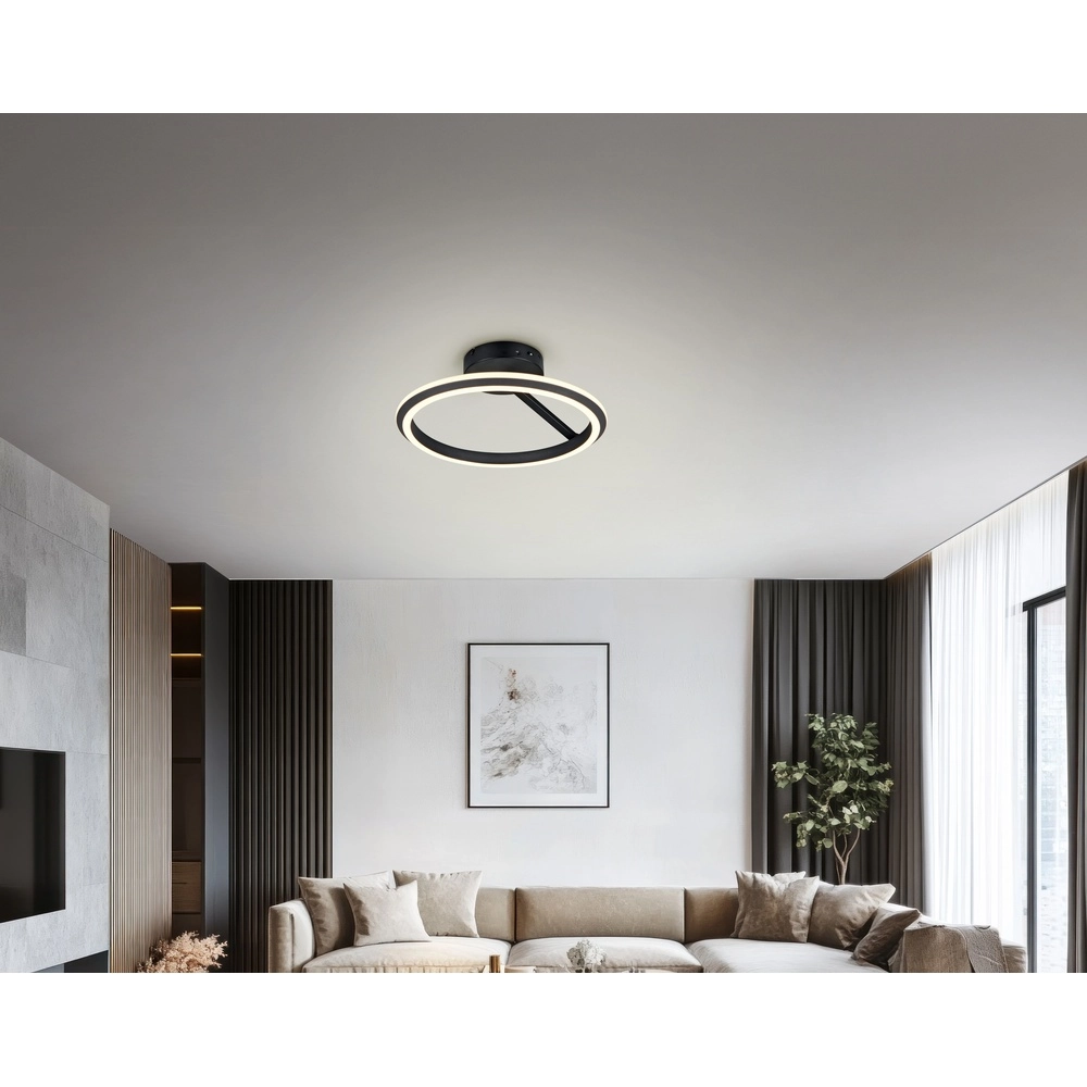 Round ceiling lamp Amador black Trio 4017807662092