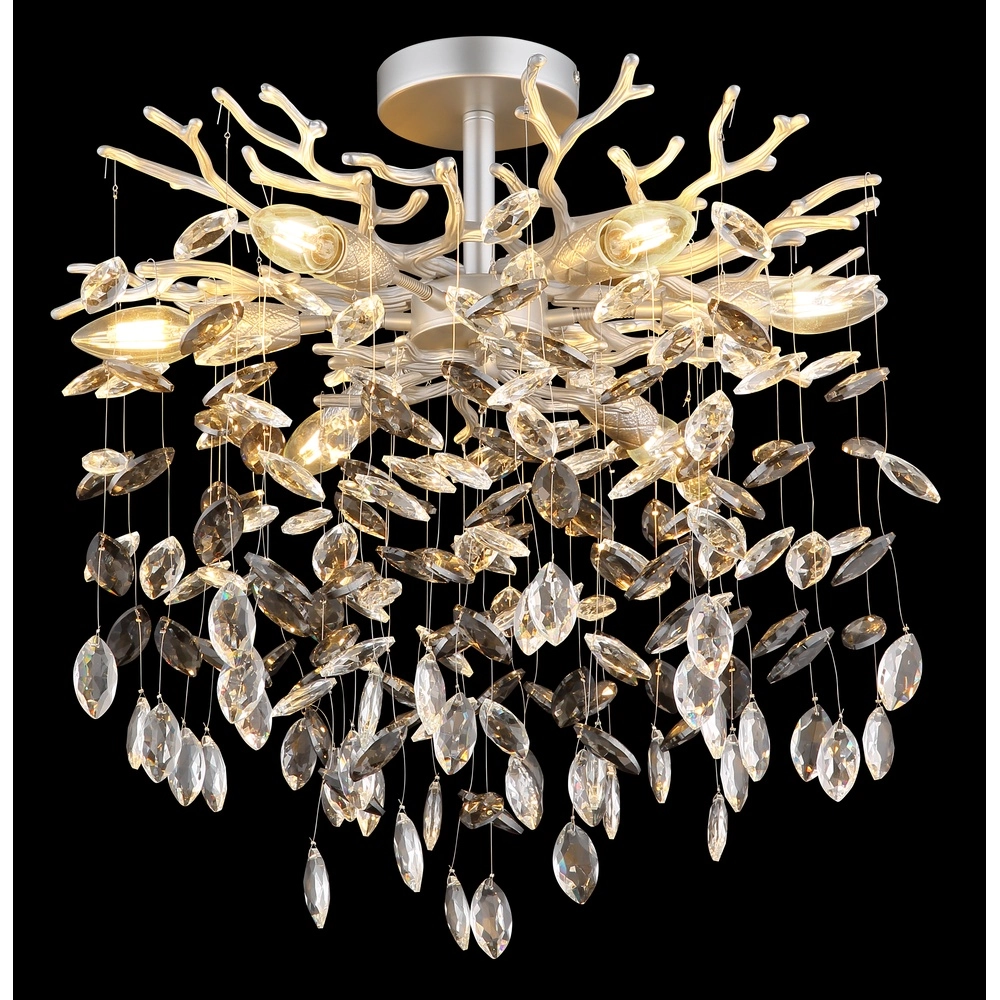 Ceiling lamp Queena silver grey Ø 50cm Globo 9007371528653
