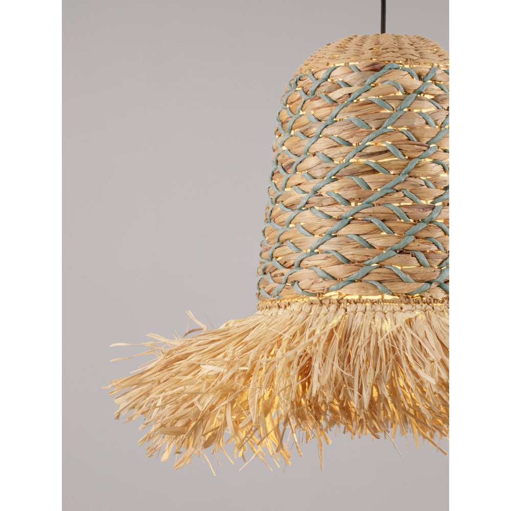 Straw lamp Sorello blue with brown Lyora 5212017477422