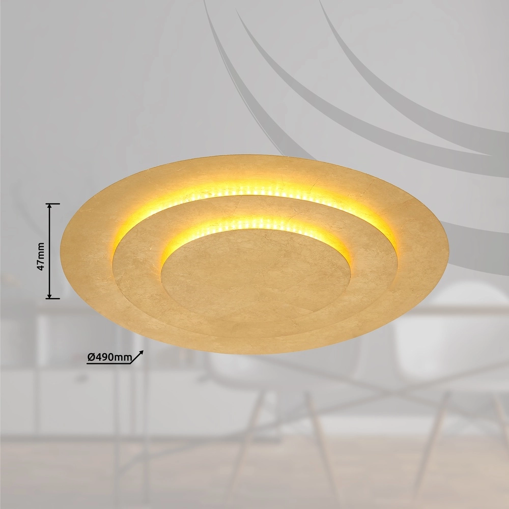 Golden ceiling lamp Heda Ø 49cm Globo 9007371449538