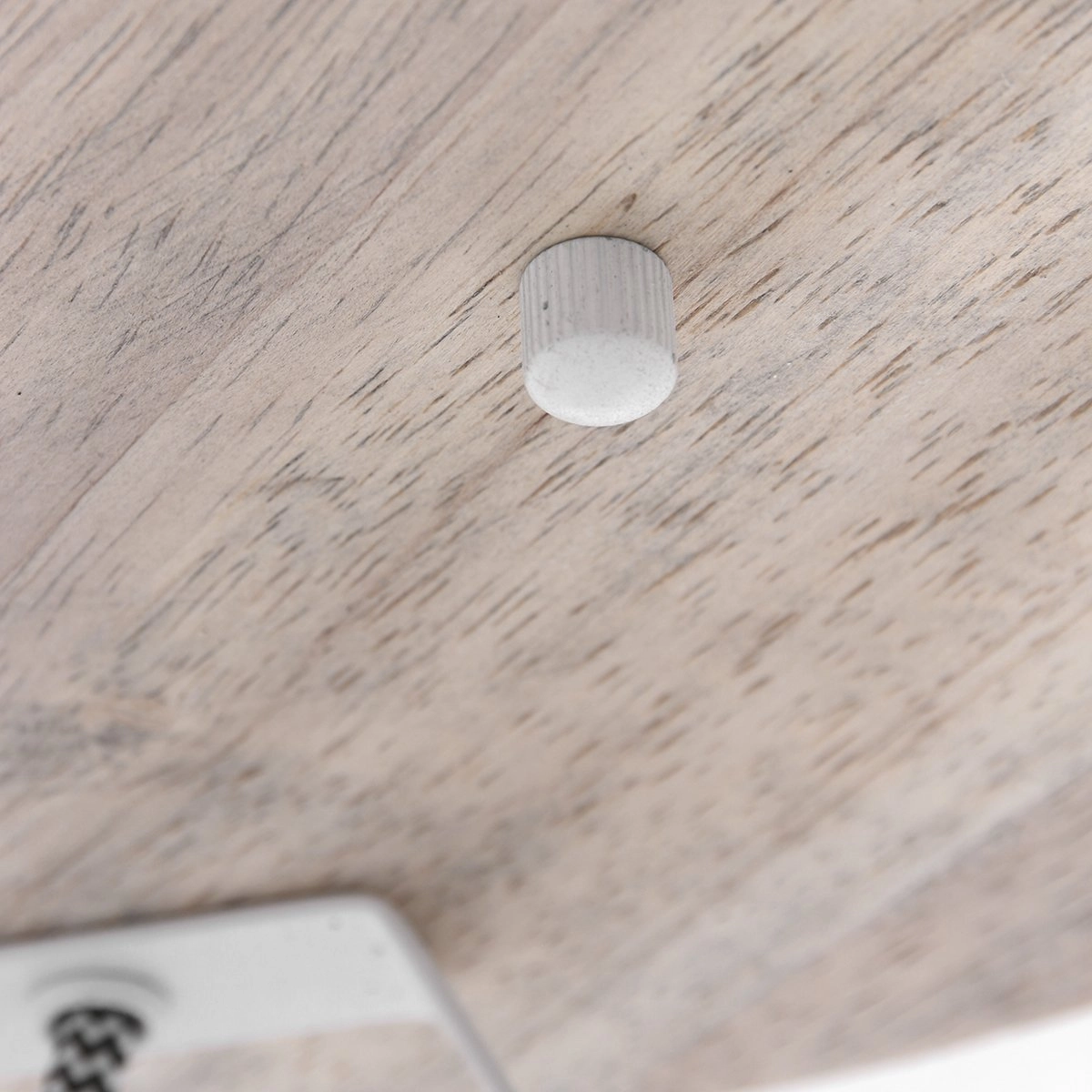 Industrial ceiling lamp Gearwood 3-light white with wood Steinhauer 8712746135428