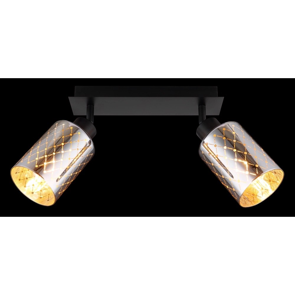 Design ceiling lamp Alonso 2-light black Globo 9007371566259