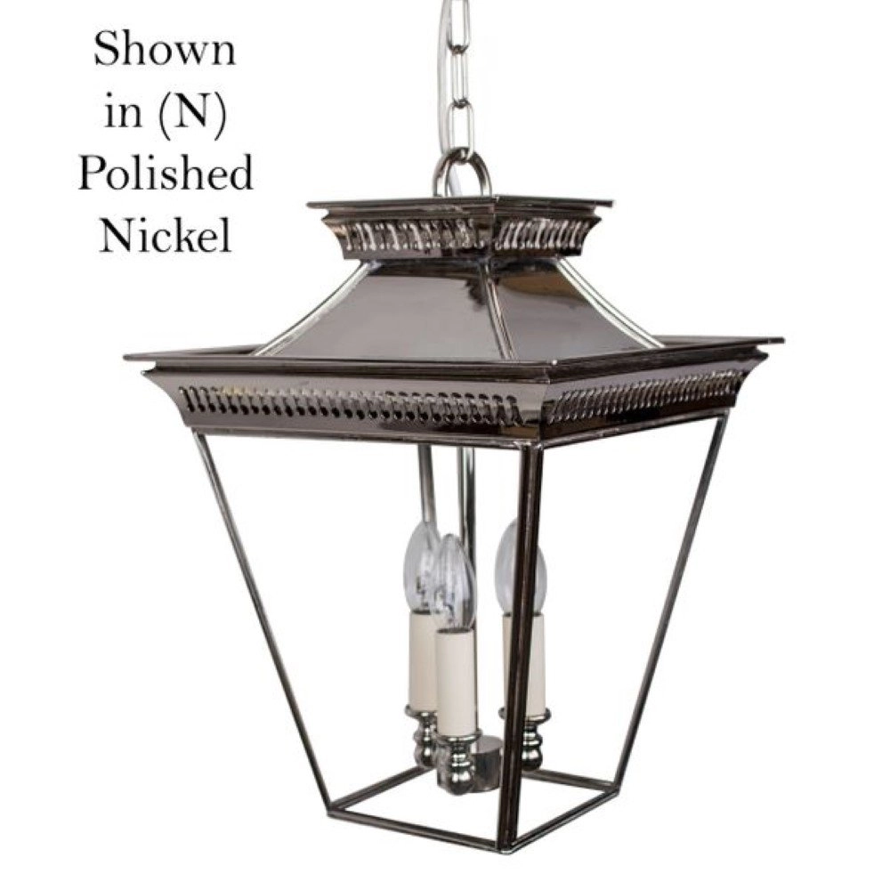 Antique pendant lamp Pagoda M 3-light - antique copper (ant) Limehouse