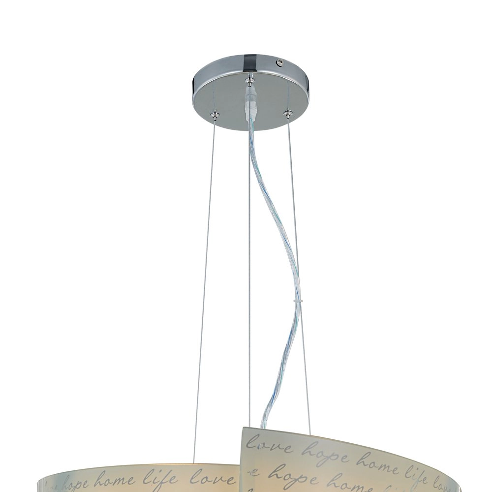 Unique pendant lamp Signa Text Trio 4017807364934
