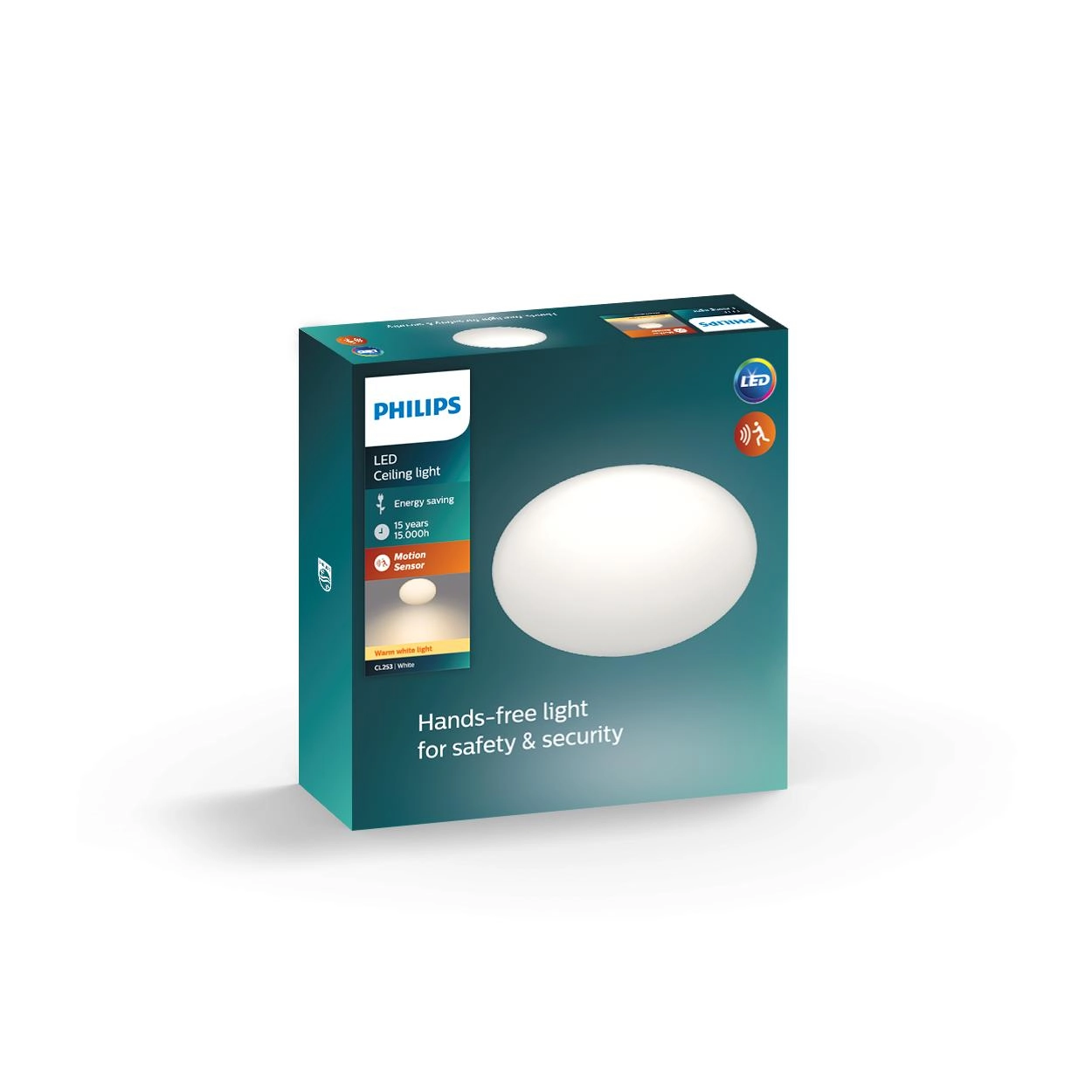 Ø 26cm ceiling light Shan with motion sensor 2700K Philips 8718699680534