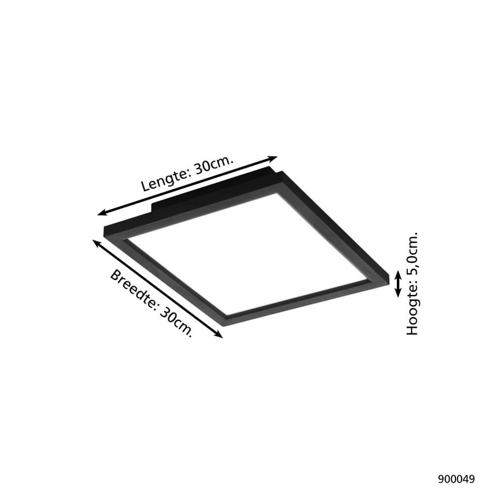 Ceiling light Zigbee Salobrena-Z 30x30cm black Eglo 9008606221868
