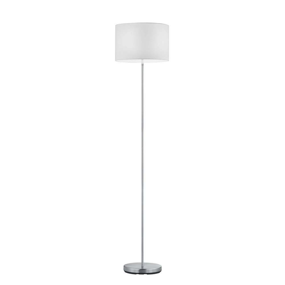 Floor lamp Series 4611 matt chrome with white lampshade