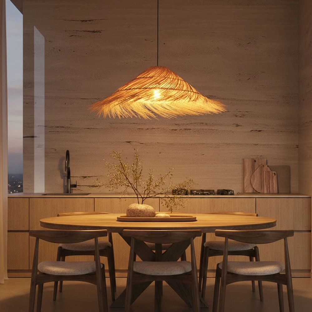 Rattan pendant lamp Alua Ø 60cm