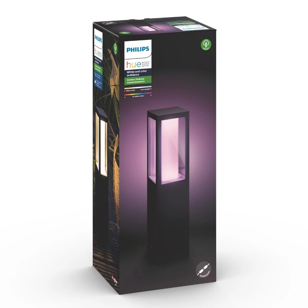 Pedestal Outdoor lamp Hue Impress 40cm - 24 volt - black Philips 8718696170526