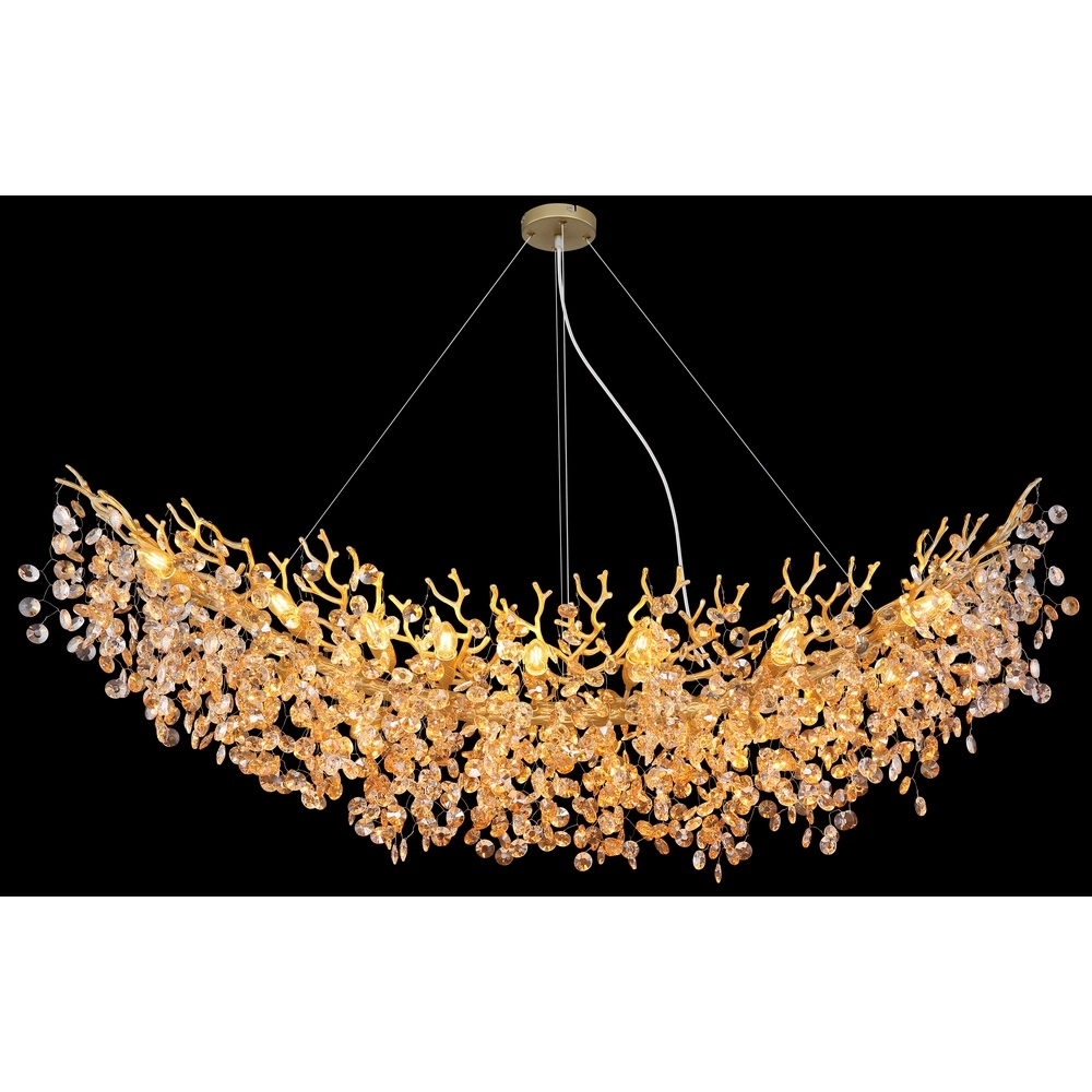 Pendant lamp Queena gold 150cm Globo 9007371522705
